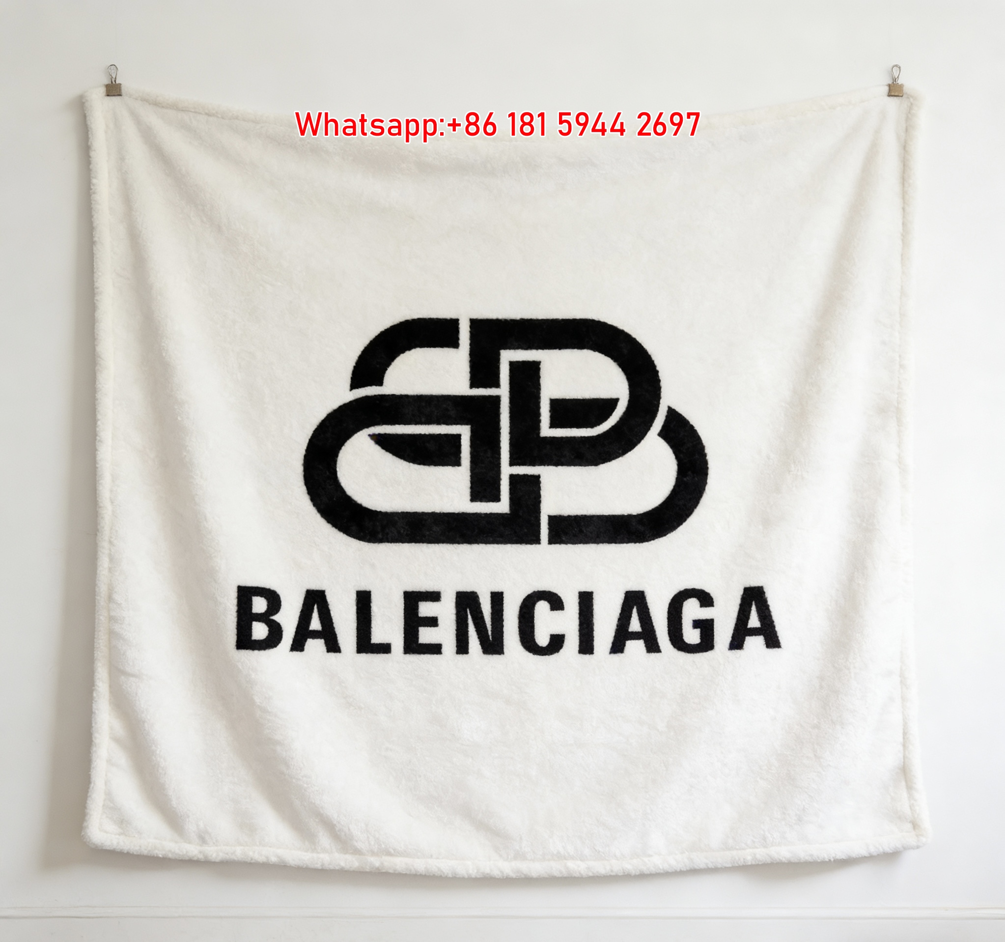 Balenciaga Flannel Sofa Throw Blanket Luxury Brand Cover BA001